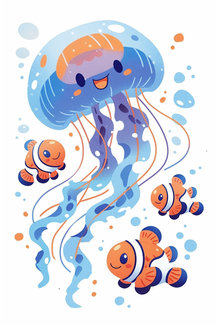 Clownfish and Jellyfish Friends